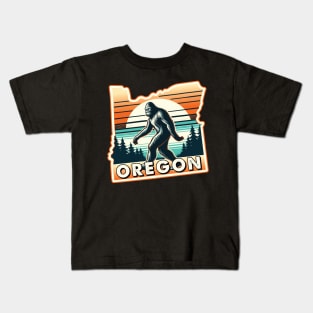 Bigfoot Believer Oregon Sasquatch Project Kids T-Shirt